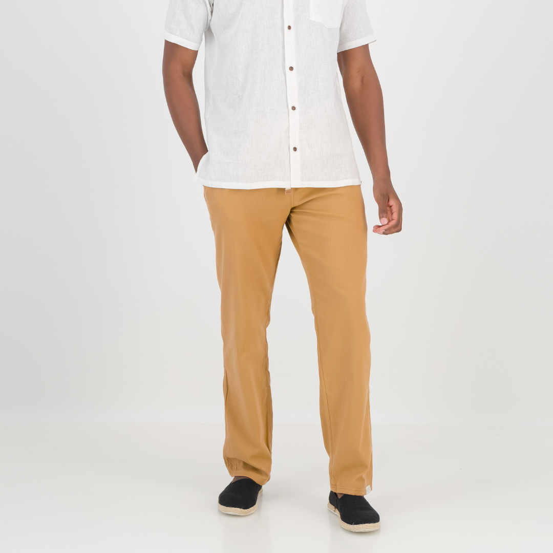 Relaxed Fit Trousers - Solid Tan