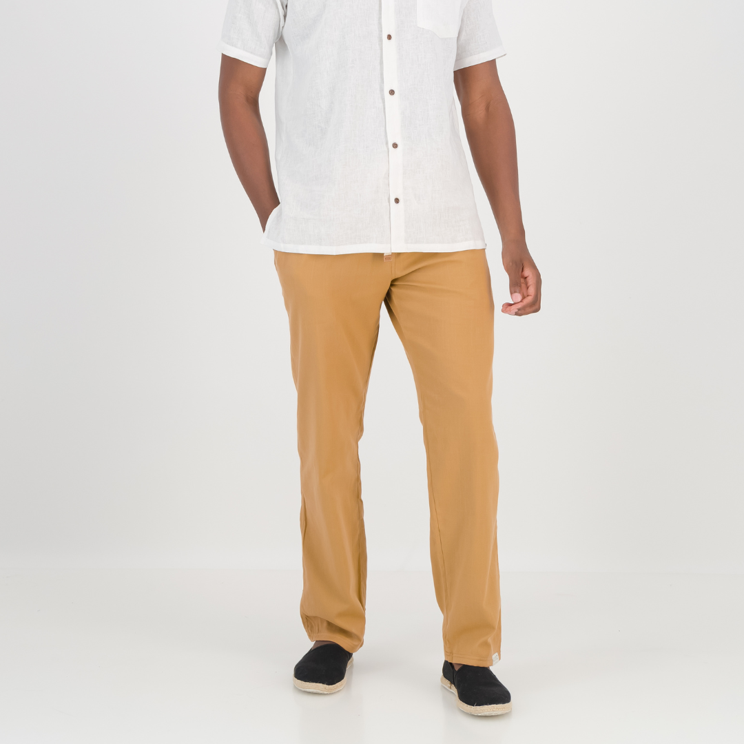 Regular  Fit Trousers - Solid Tan